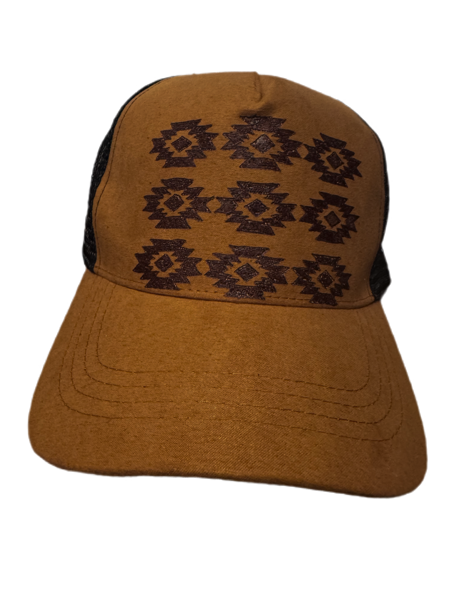 Faux Suede Brown Ball Cap