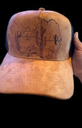 Suede Ball Cap Black and Brown