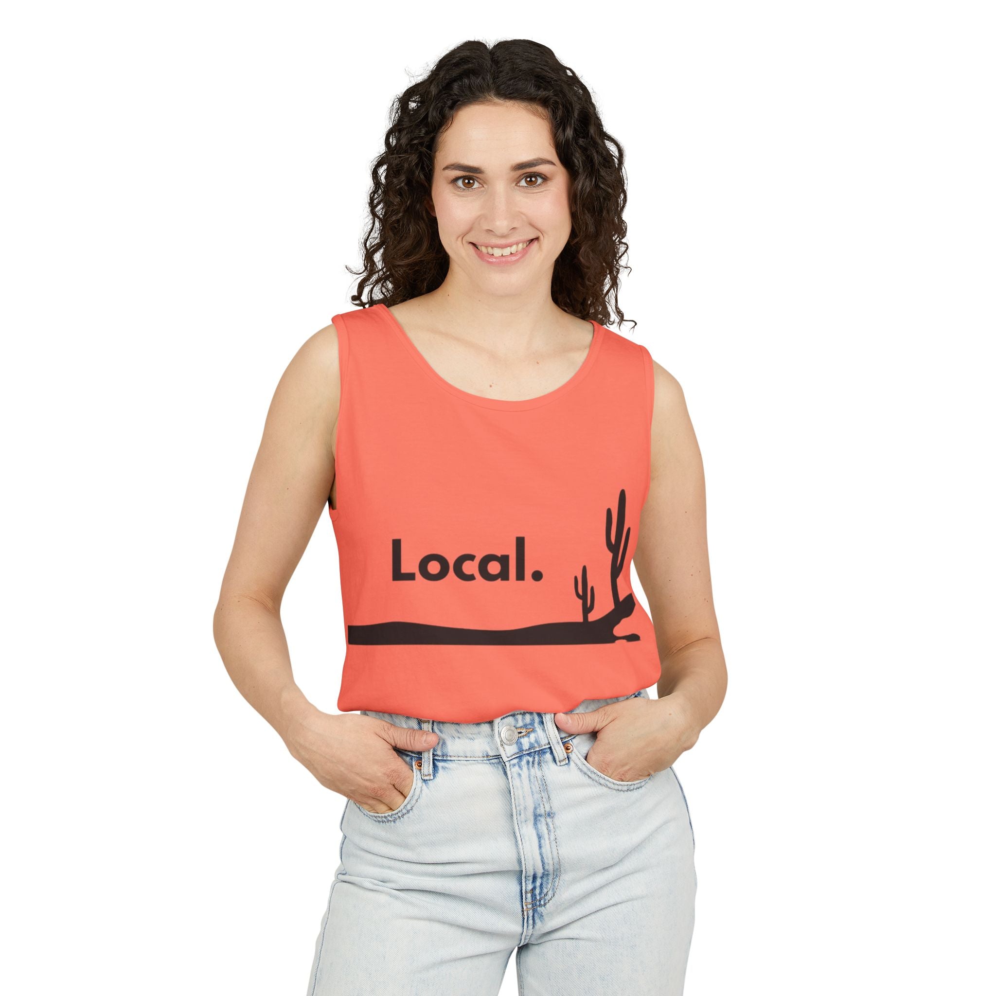 Local Desert Cactus Tank Top — Minimalist Southwest Vacation Tee
