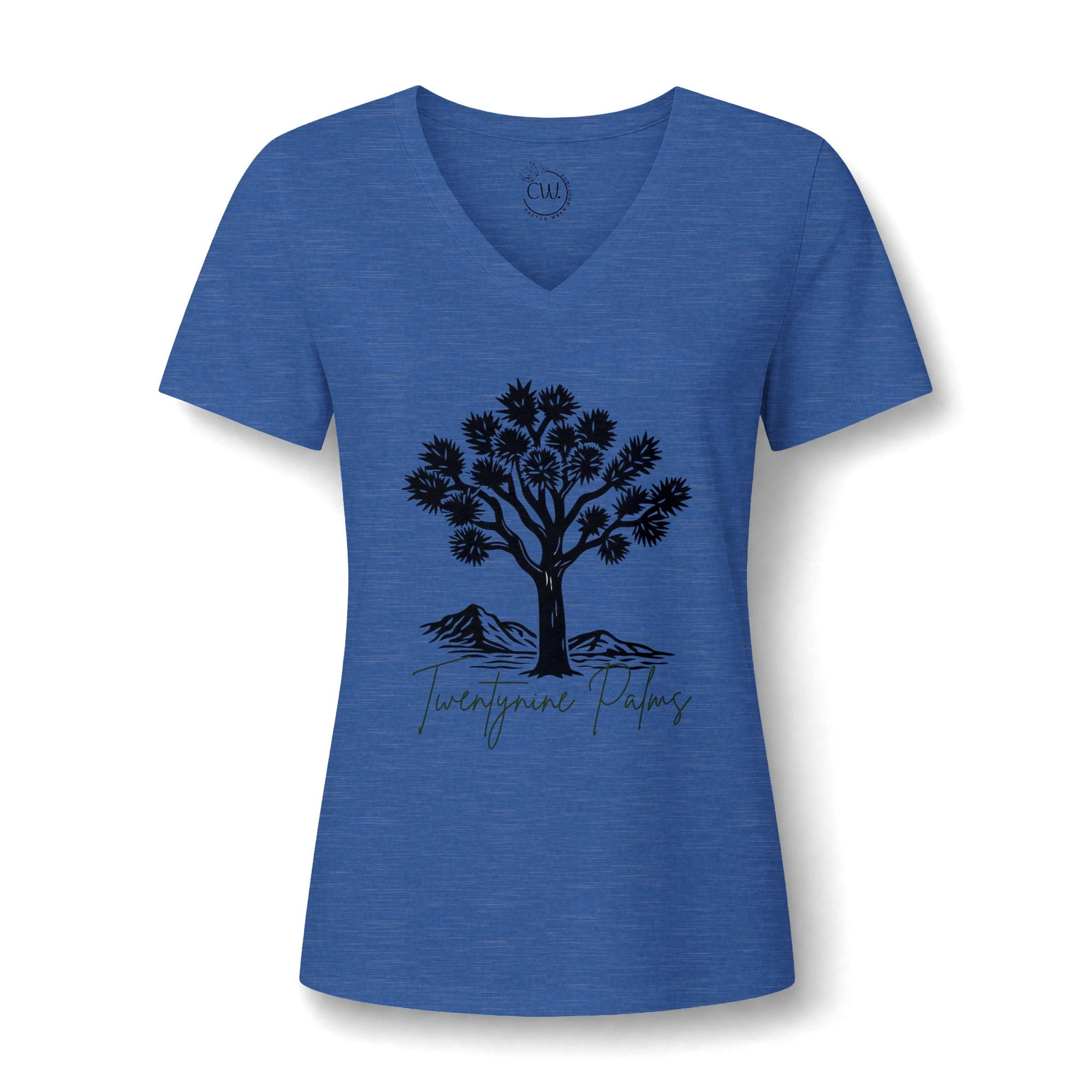 Women's Relaxed Heather CVC V-Neck Tee