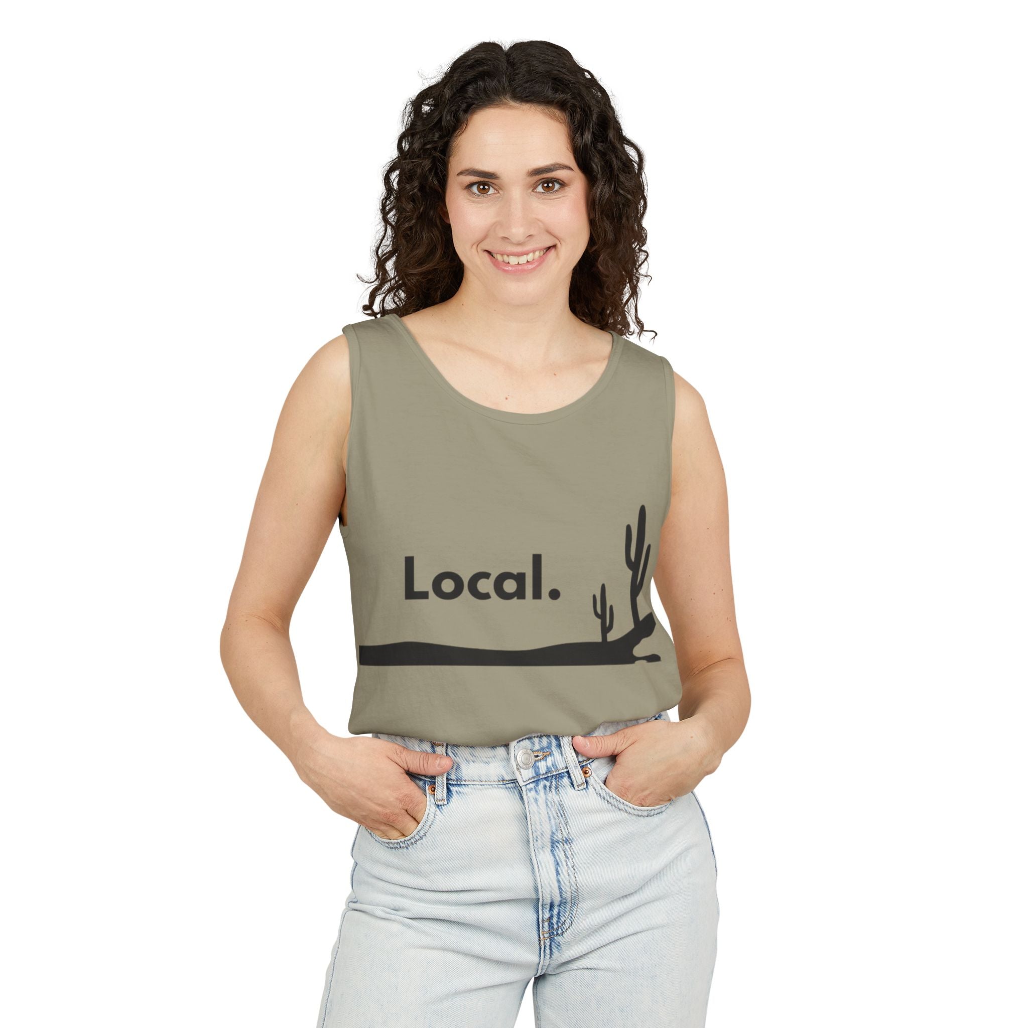 Local Desert Cactus Tank Top — Minimalist Southwest Vacation Tee