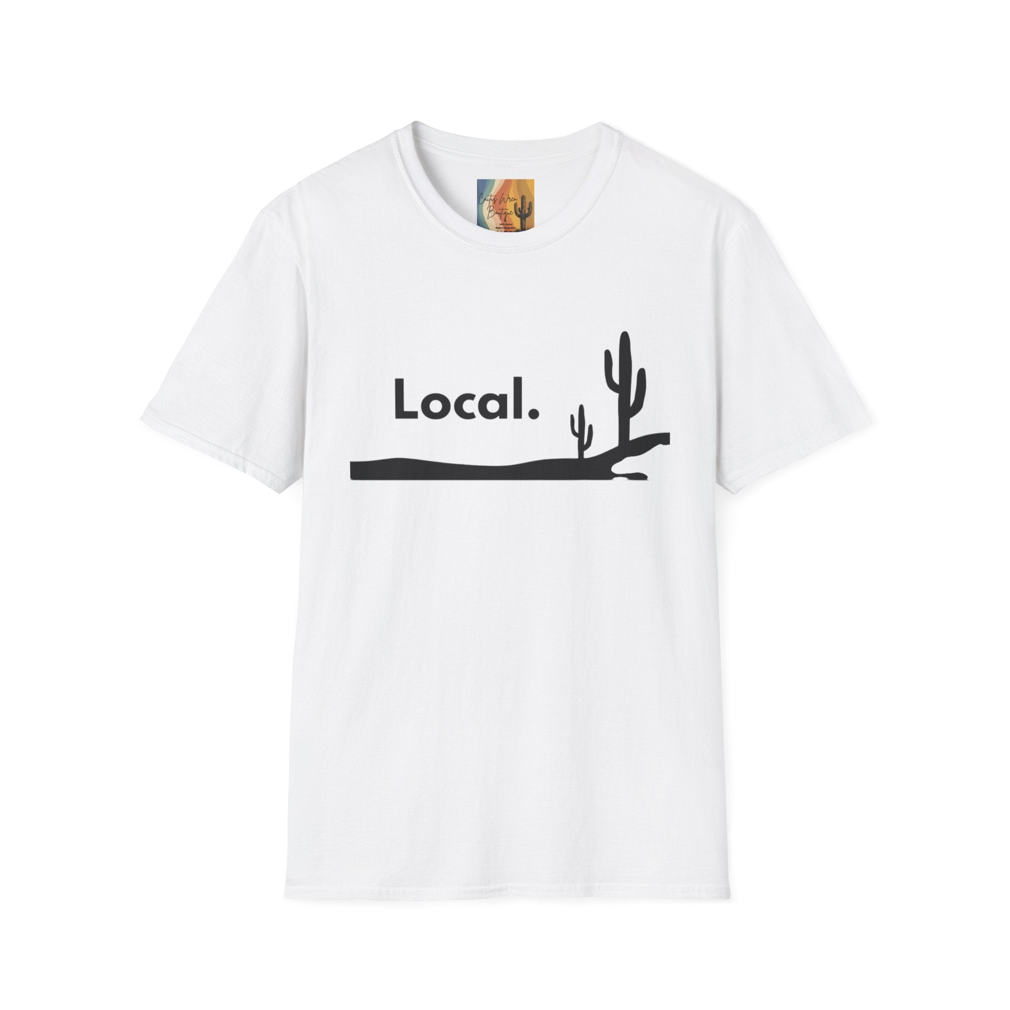 Local Desert T-Shirt — 'Local.' Cactus Minimalist Tee
