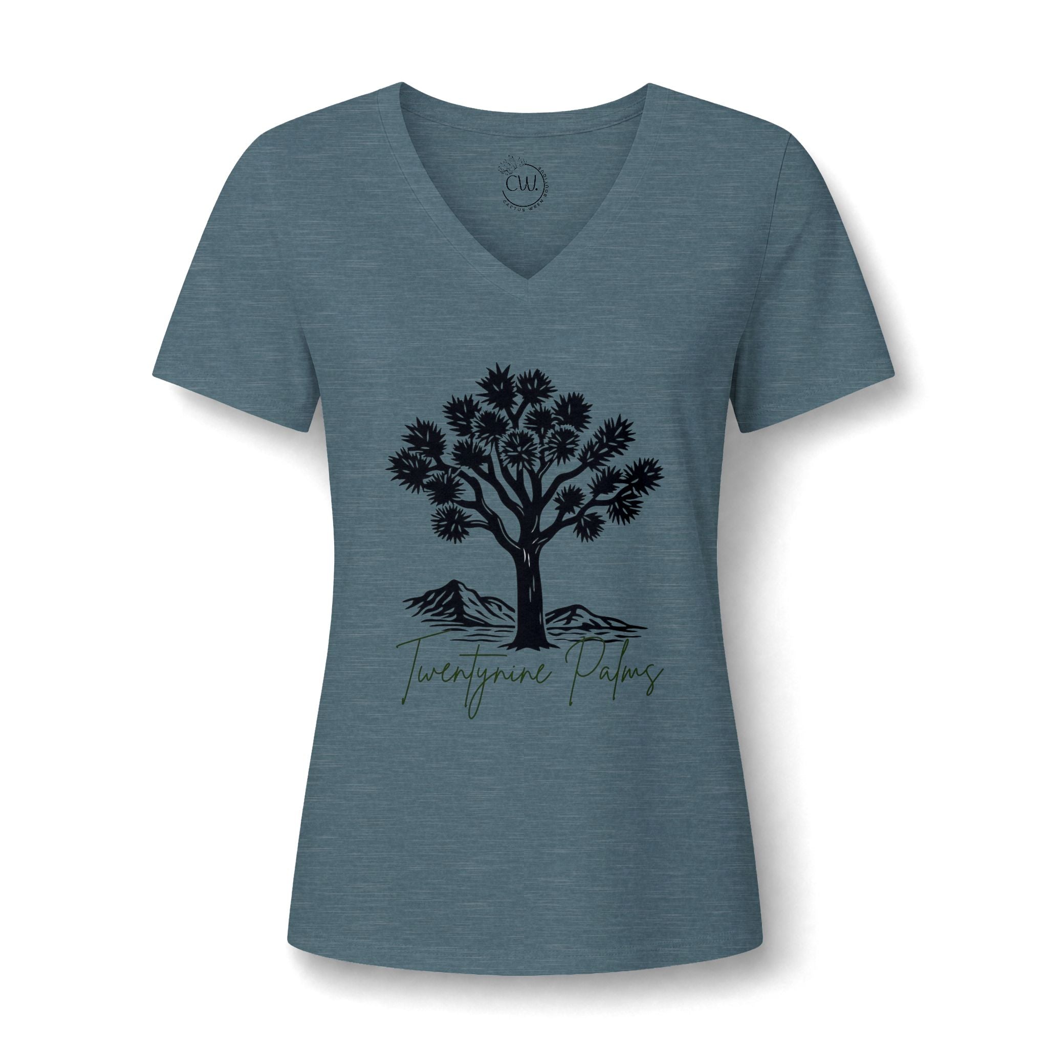 Women's Relaxed Heather CVC V-Neck Tee