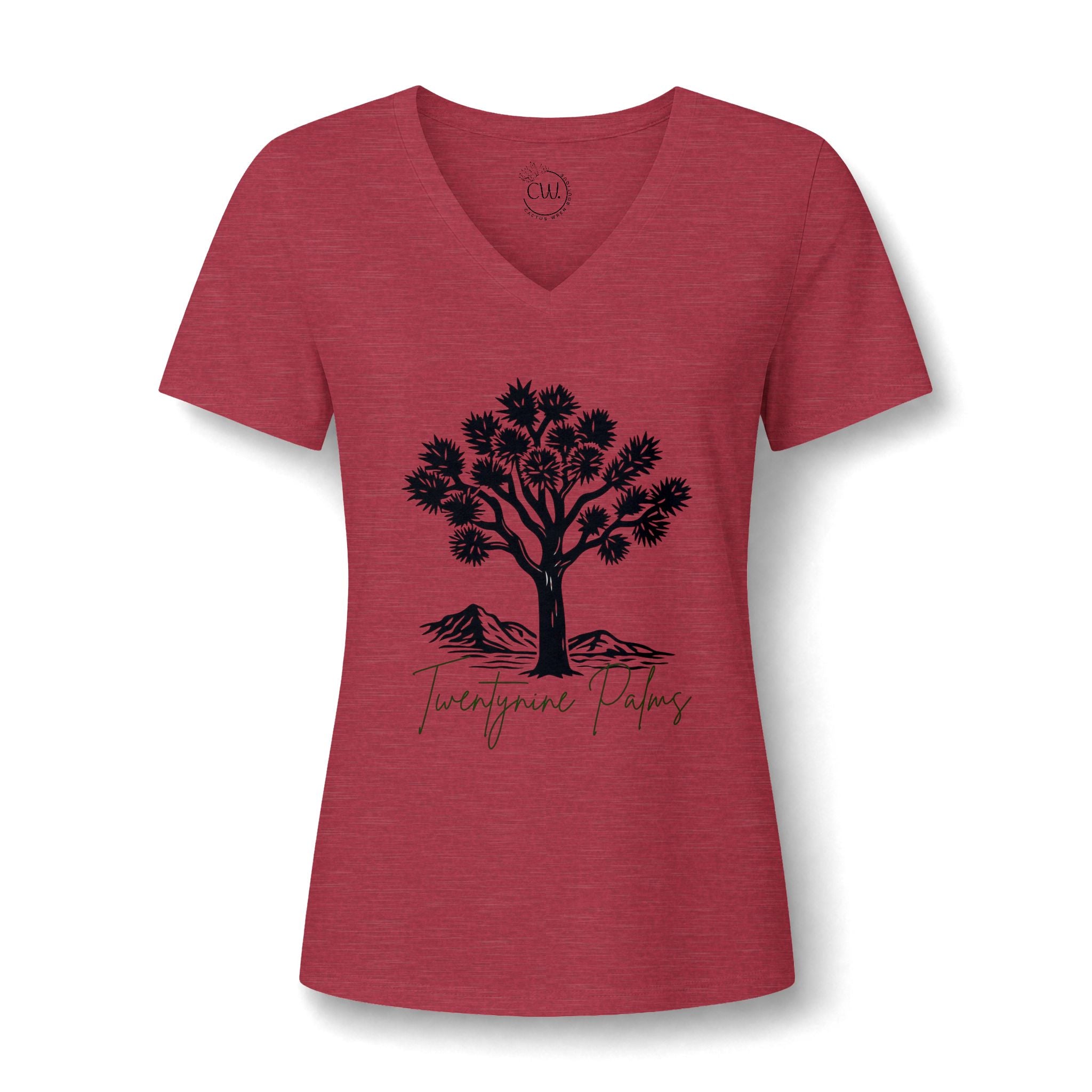 Women's Relaxed Heather CVC V-Neck Tee