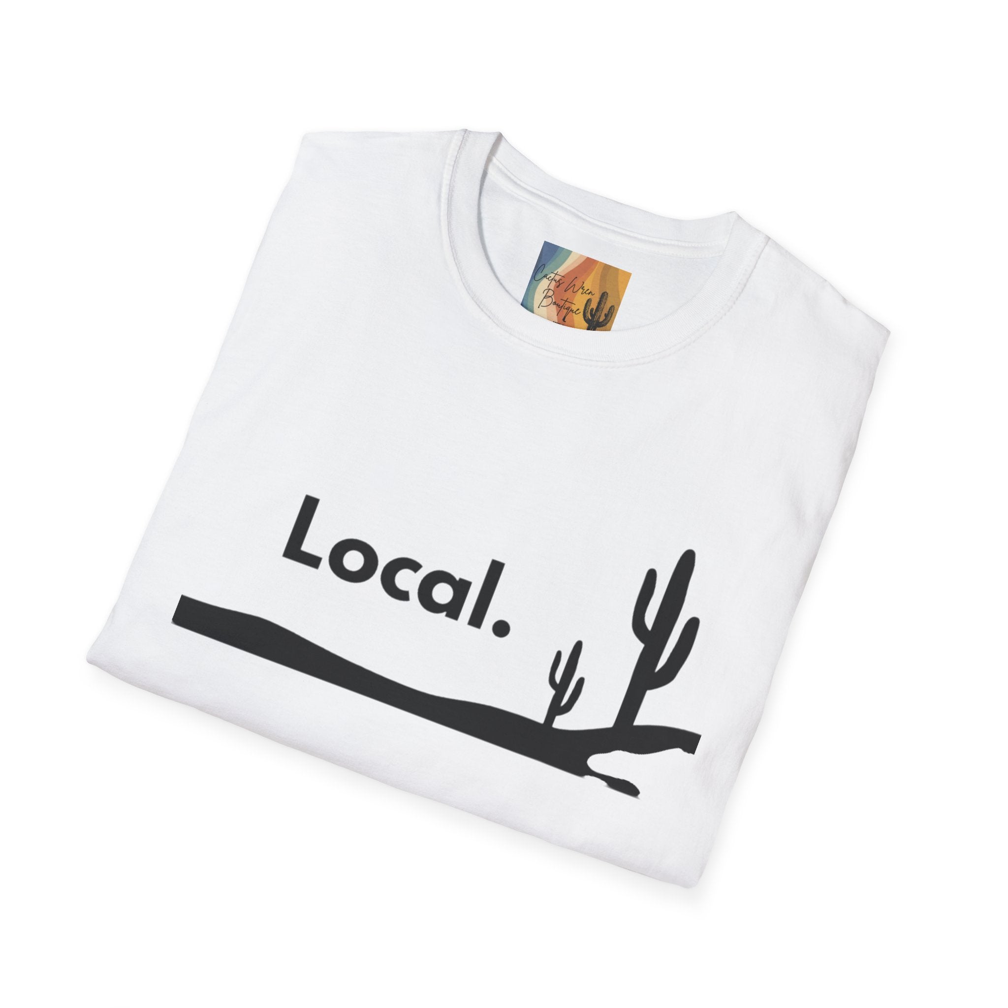Local Desert T-Shirt — 'Local.' Cactus Minimalist Tee