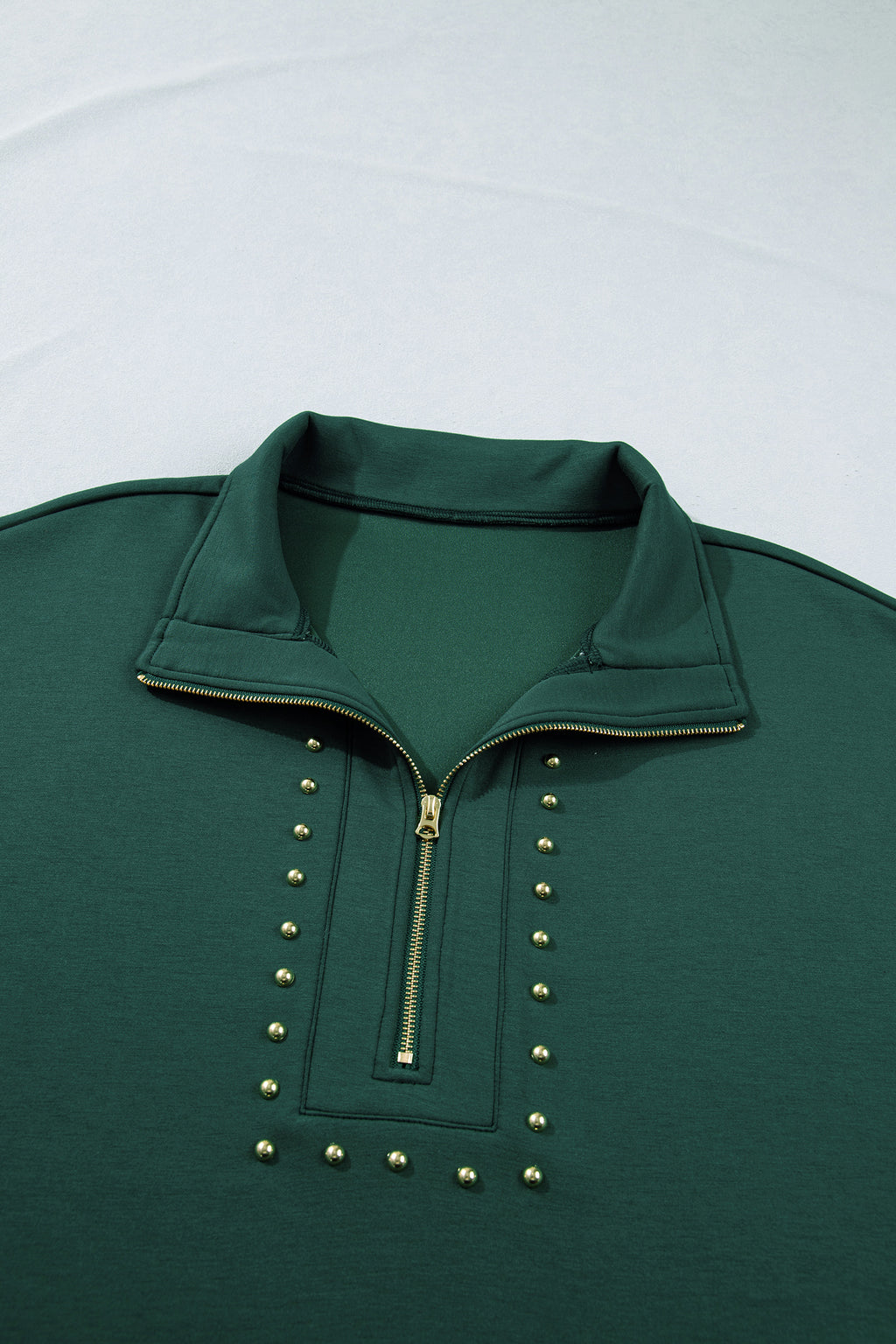 Evergreen Plus Size Glow Studded Zip up T Shirt Dress with Pockets