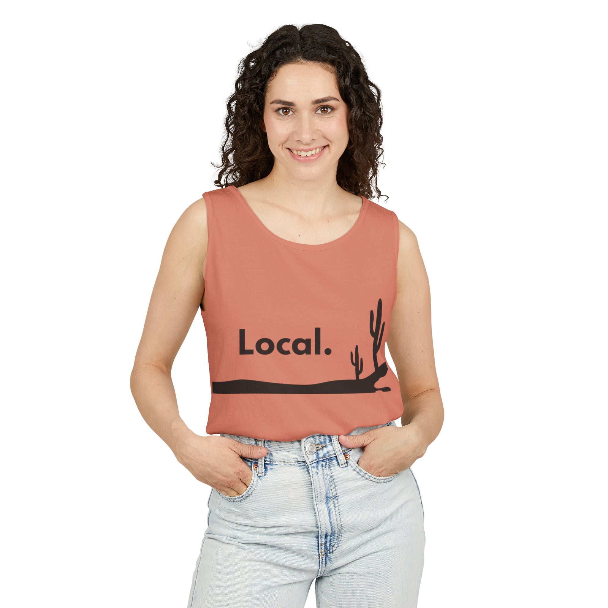 Local Desert Cactus Tank Top — Minimalist Southwest Vacation Tee