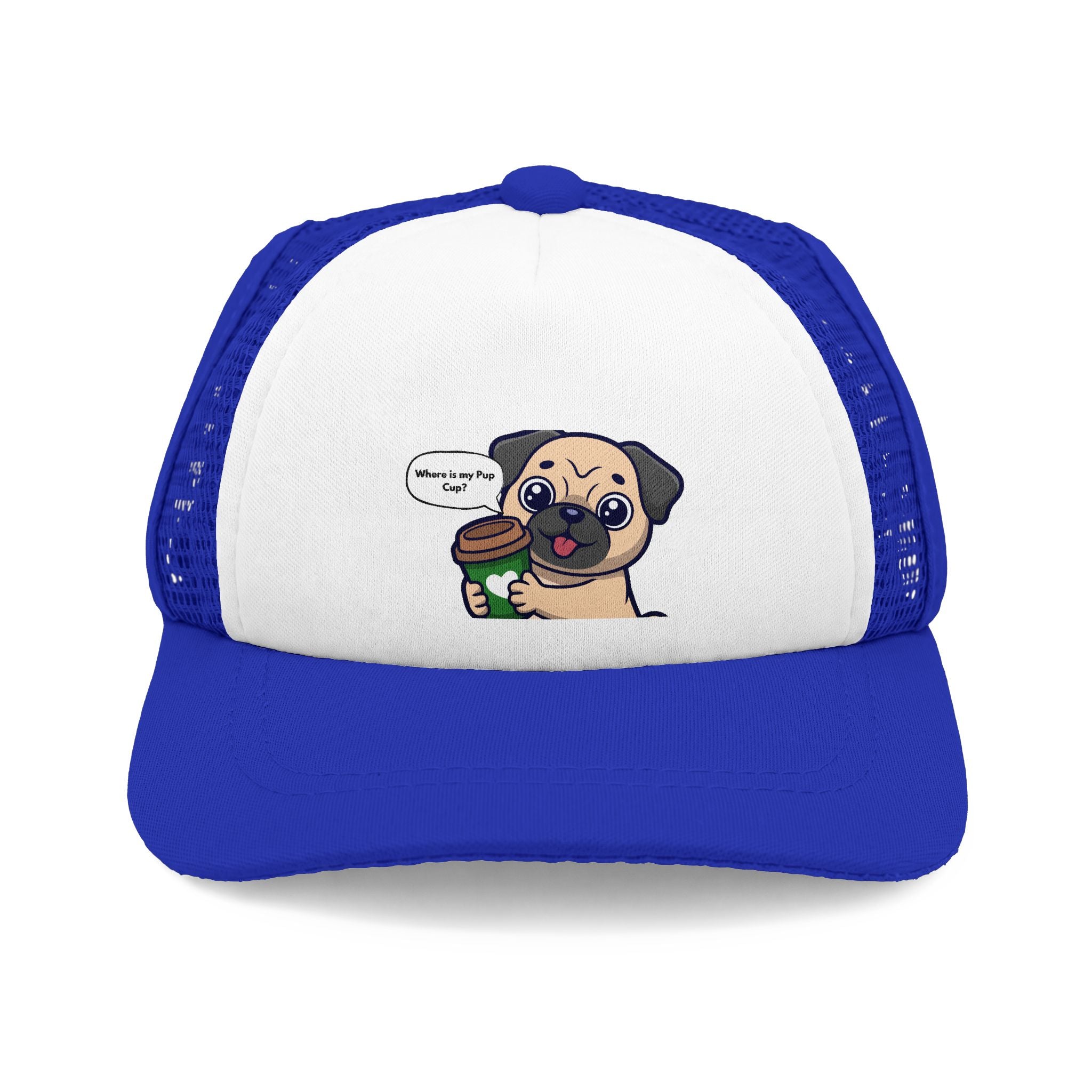 Pug Snack Foam Trucker Hat – Cute Pup Cup