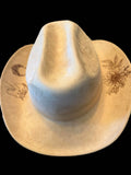Woman's Tan Faux Suede Cowgirl Hat Wild Horses