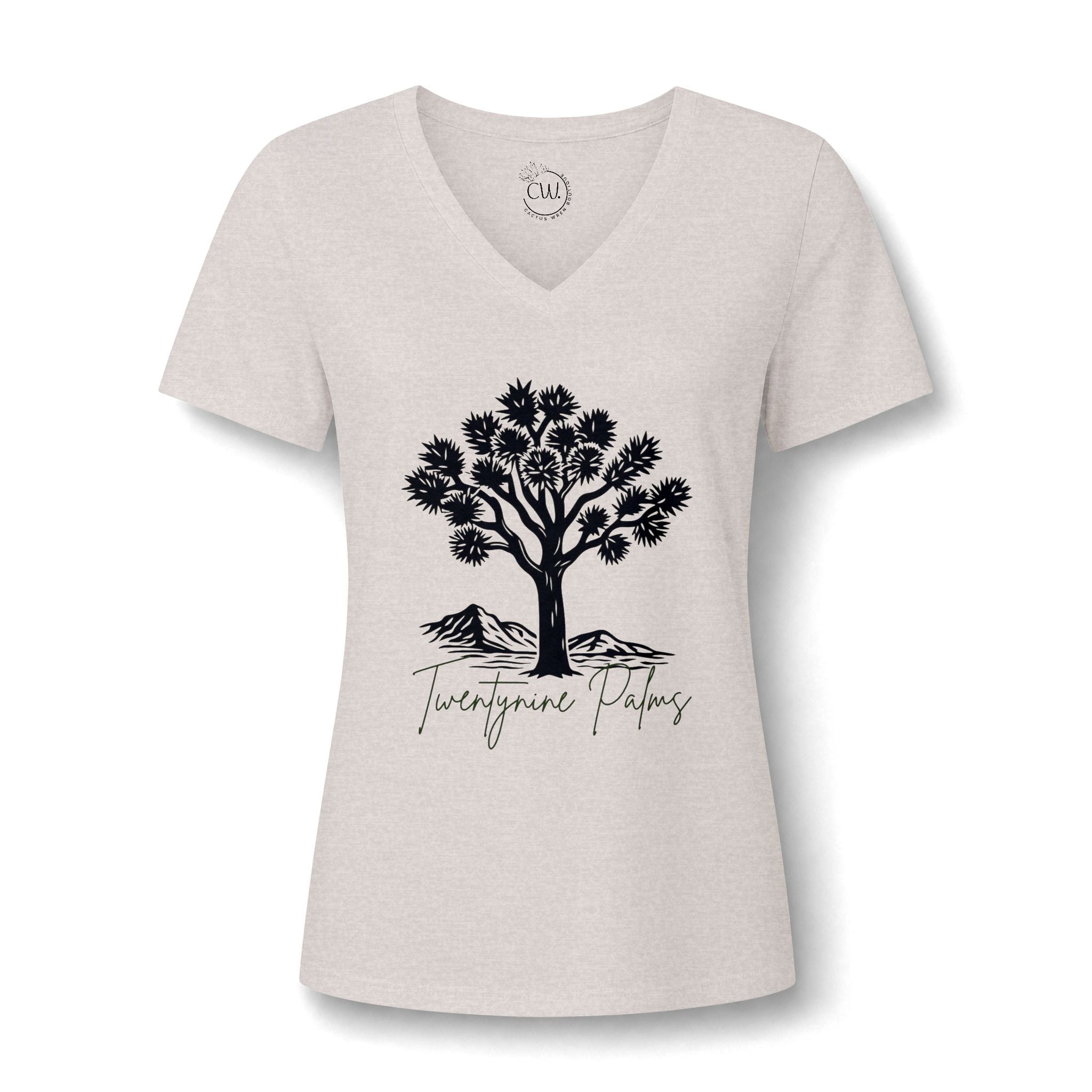 Women's Relaxed Heather CVC V-Neck Tee