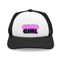 Good Girl Trucker Hat — Cute Pink Bubble Letter Dog Foam Cap