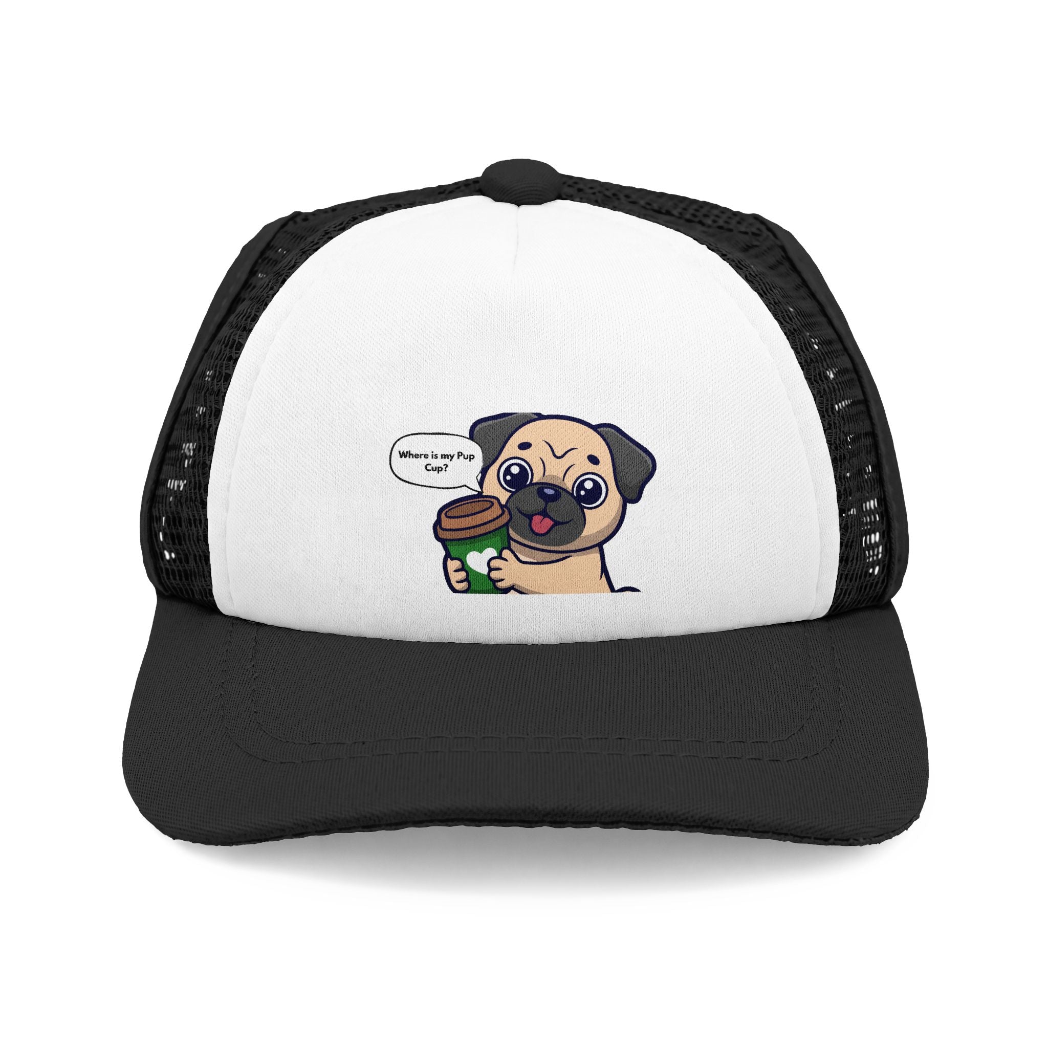 Pug Snack Foam Trucker Hat – Cute Pup Cup