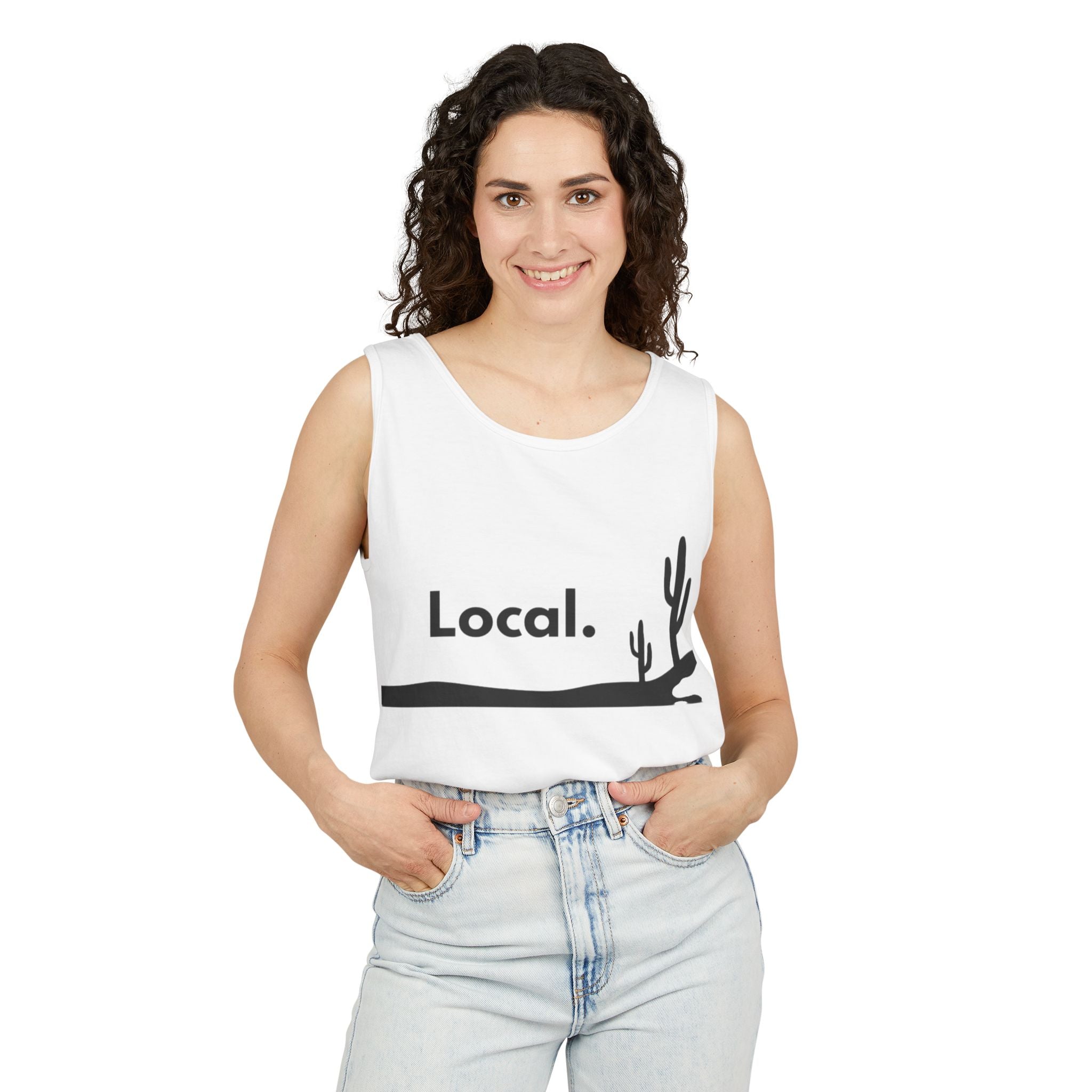 Local Desert Cactus Tank Top — Minimalist Southwest Vacation Tee