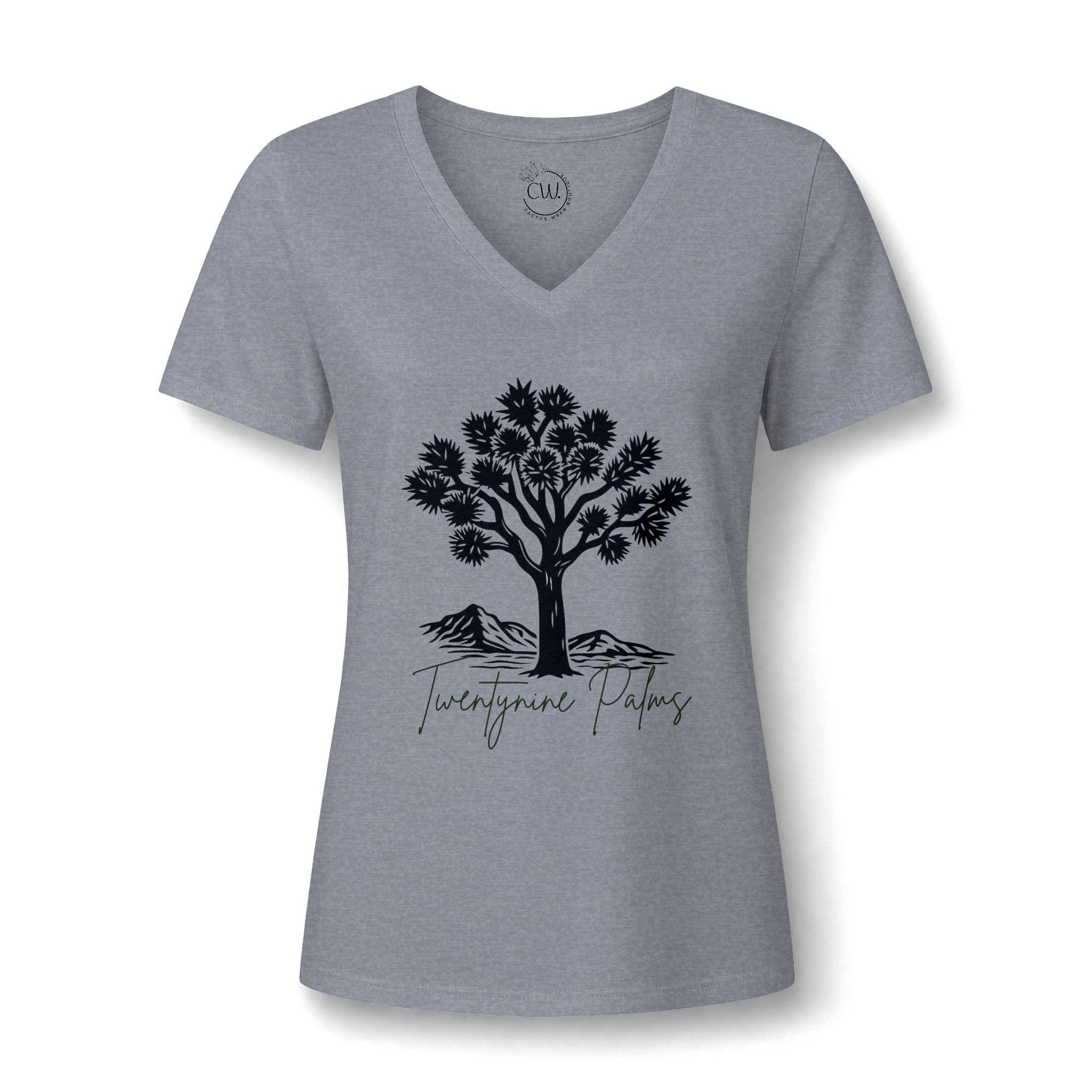 Women's Relaxed Heather CVC V-Neck Tee