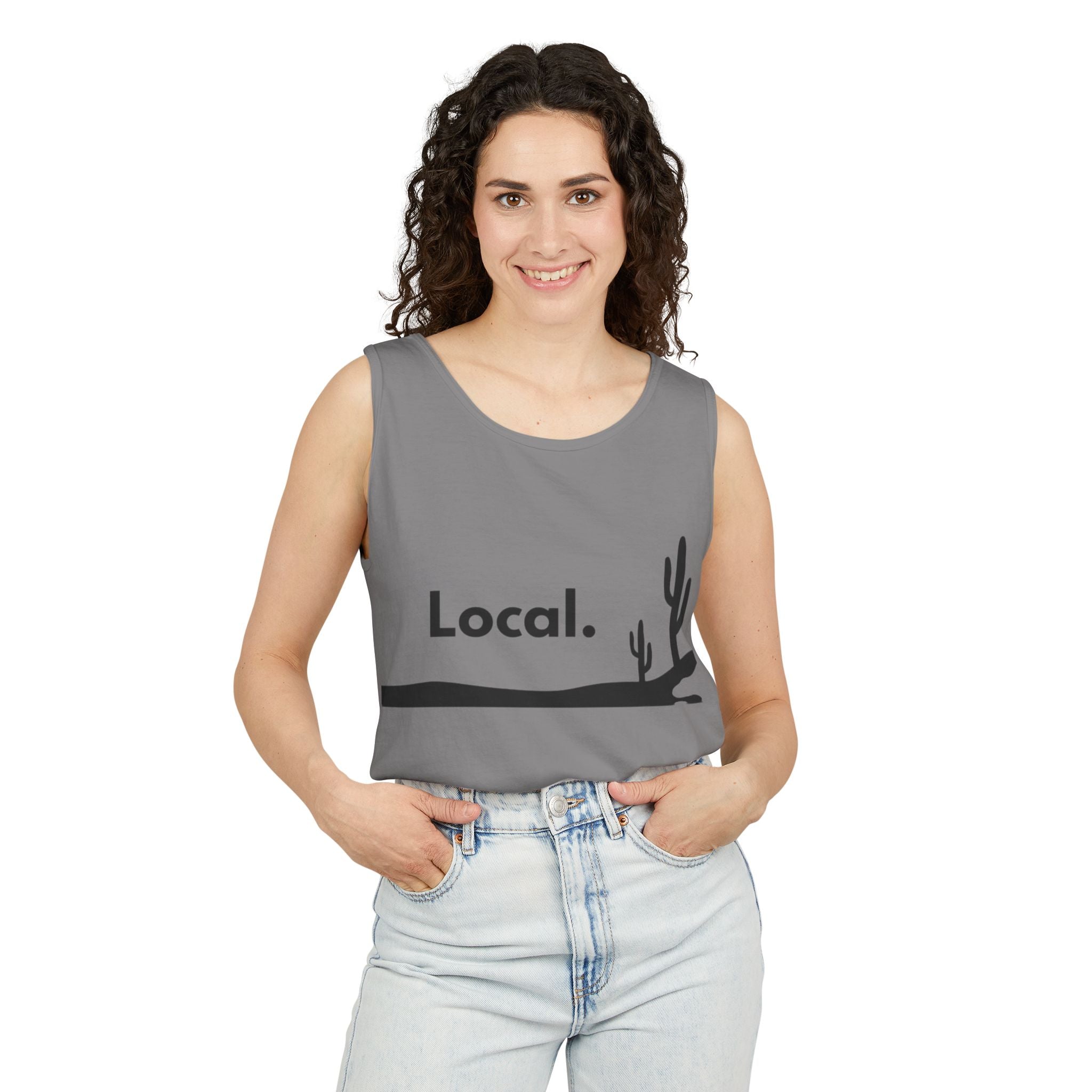 Local Desert Cactus Tank Top — Minimalist Southwest Vacation Tee