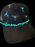 Black Faux Suede Ball Cap
