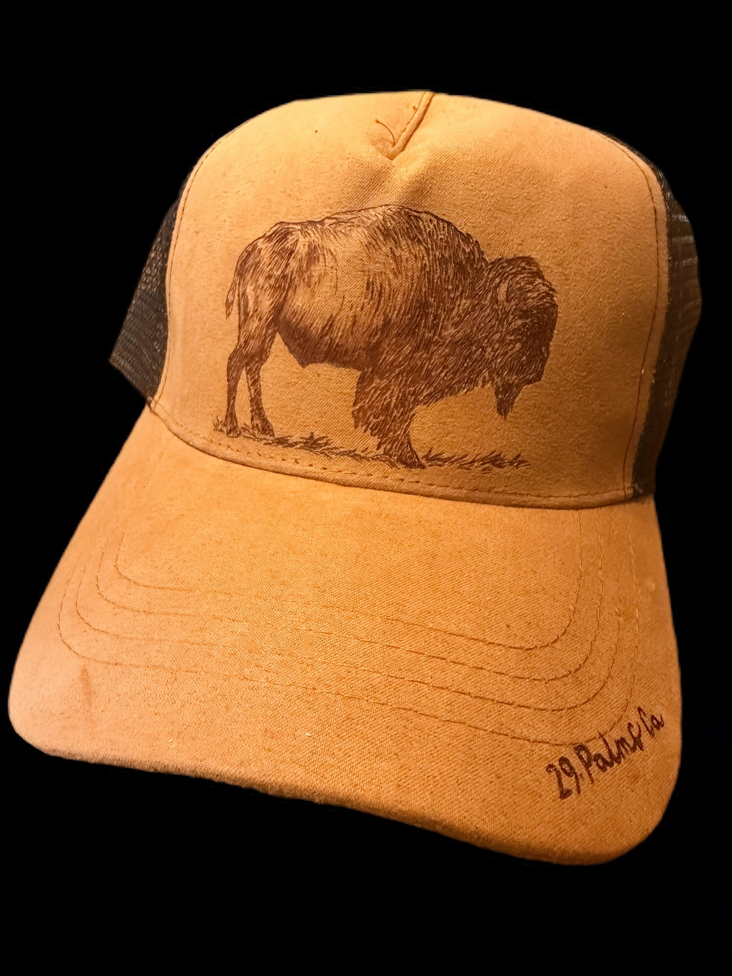 Faux Suede Brown Ball Cap