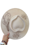 White Faux Suede Fedora Wren