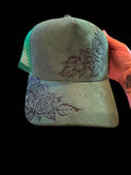 Suede Ball Cap Green