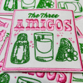3" The Three Amigos  -  Embroidered Hat Patch